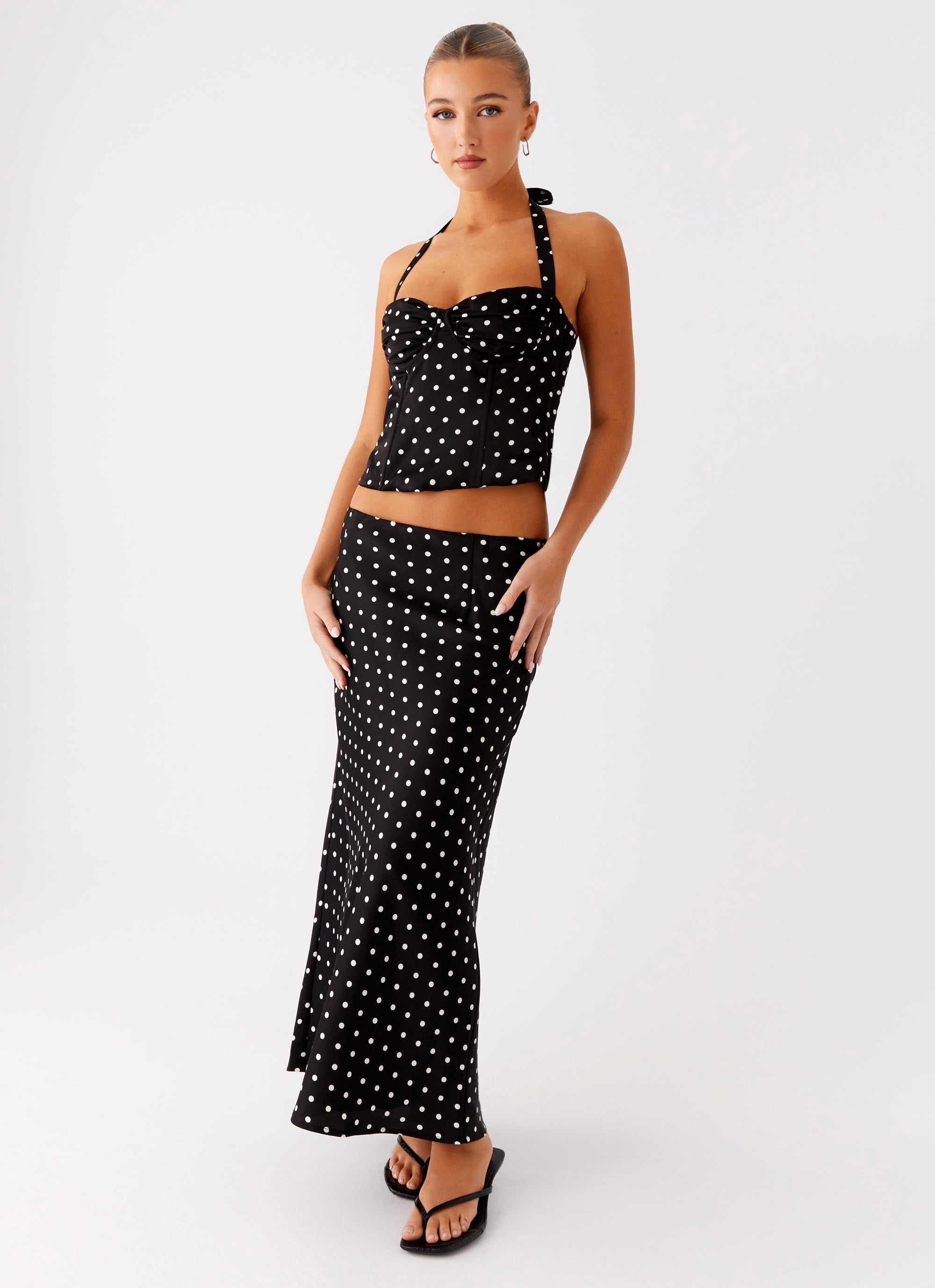 Breanna Polka Dot Midi Skirt
