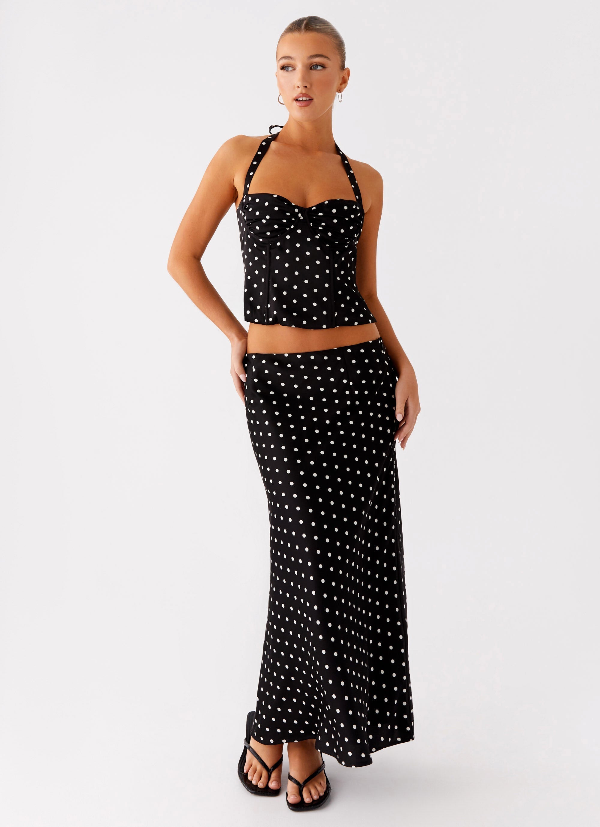 Breanna Polka Dot Midi Skirt