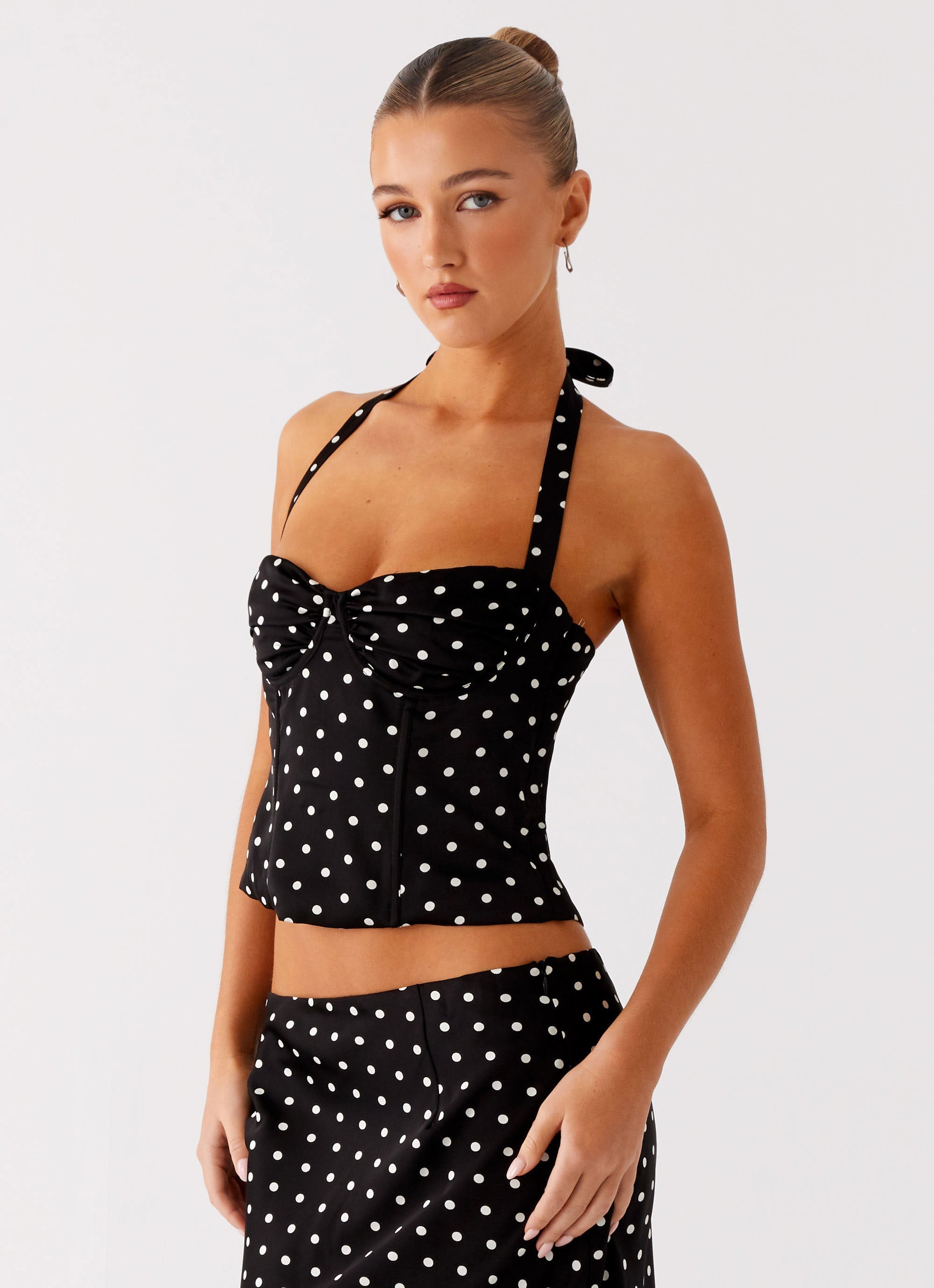 Breanna Polka Dot Corset Top