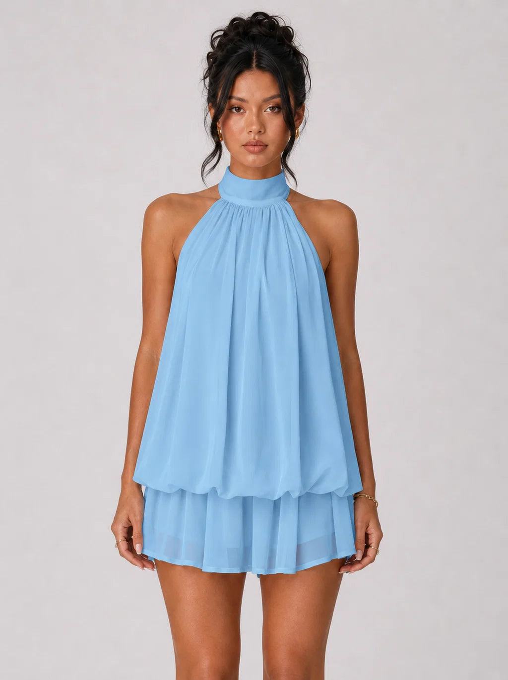 Alveria Chiffon Mini Dress
