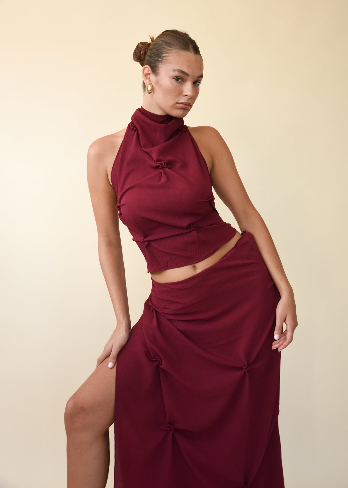 Marbella Halter Draped Top