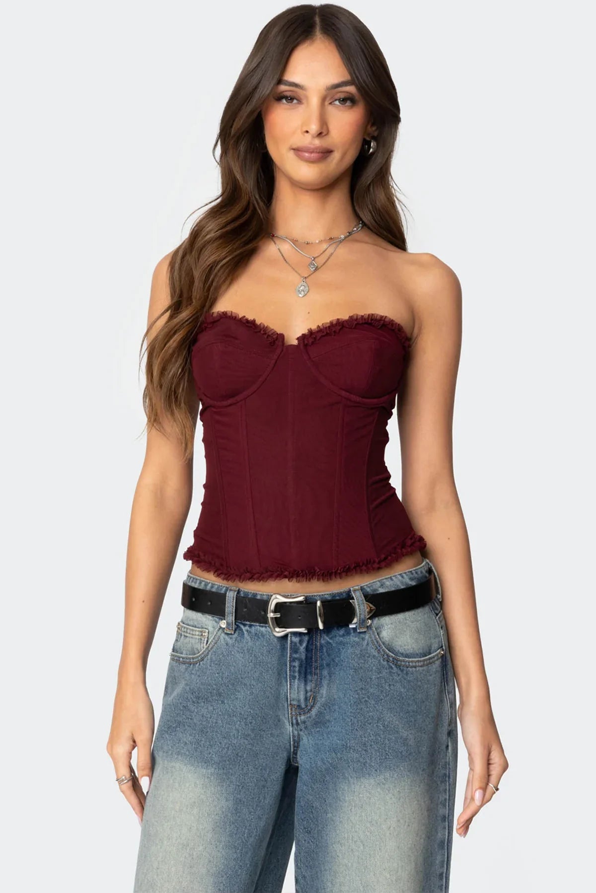 Mesh Corset Top