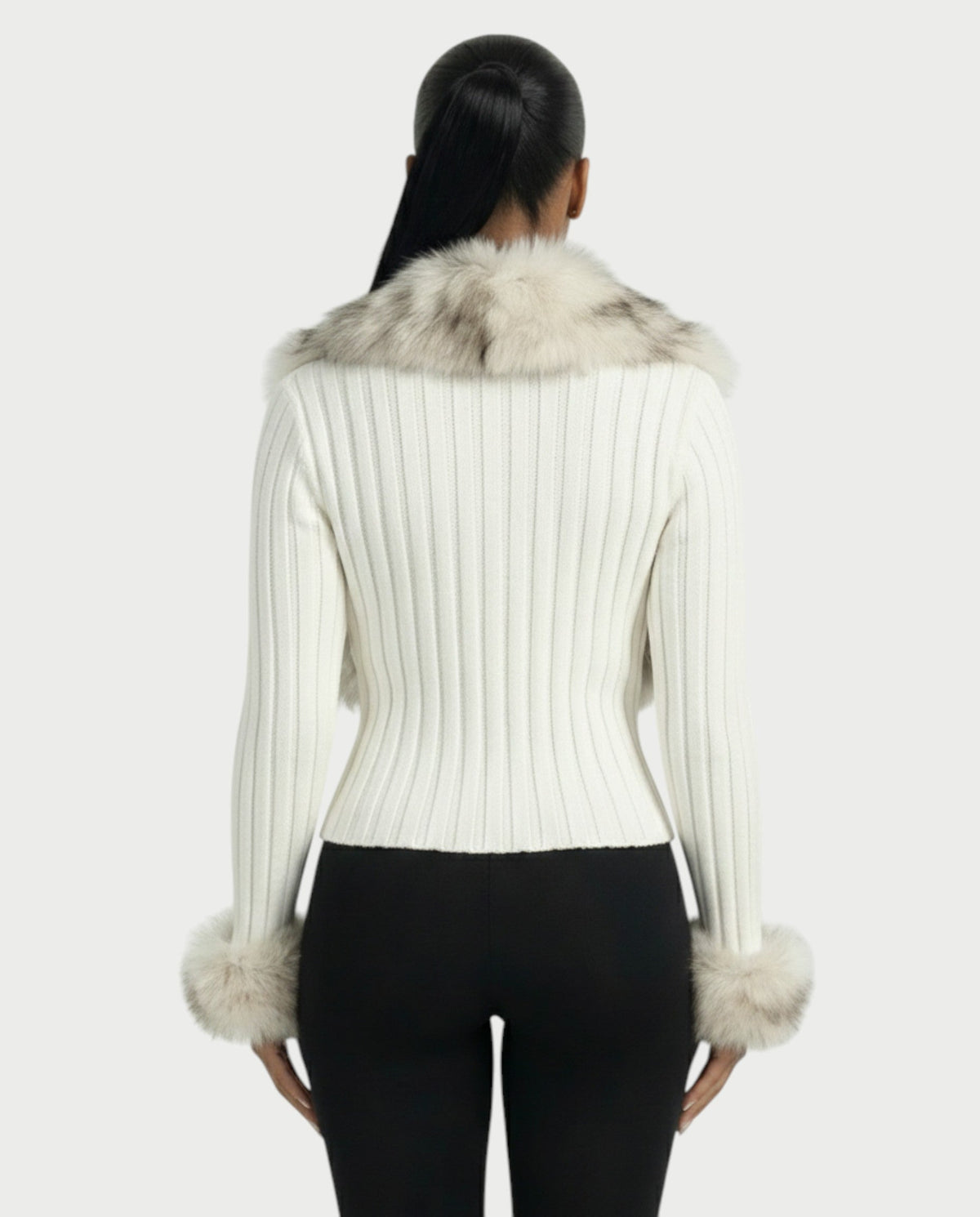 Ottilie Faux Fur Knit Jacket