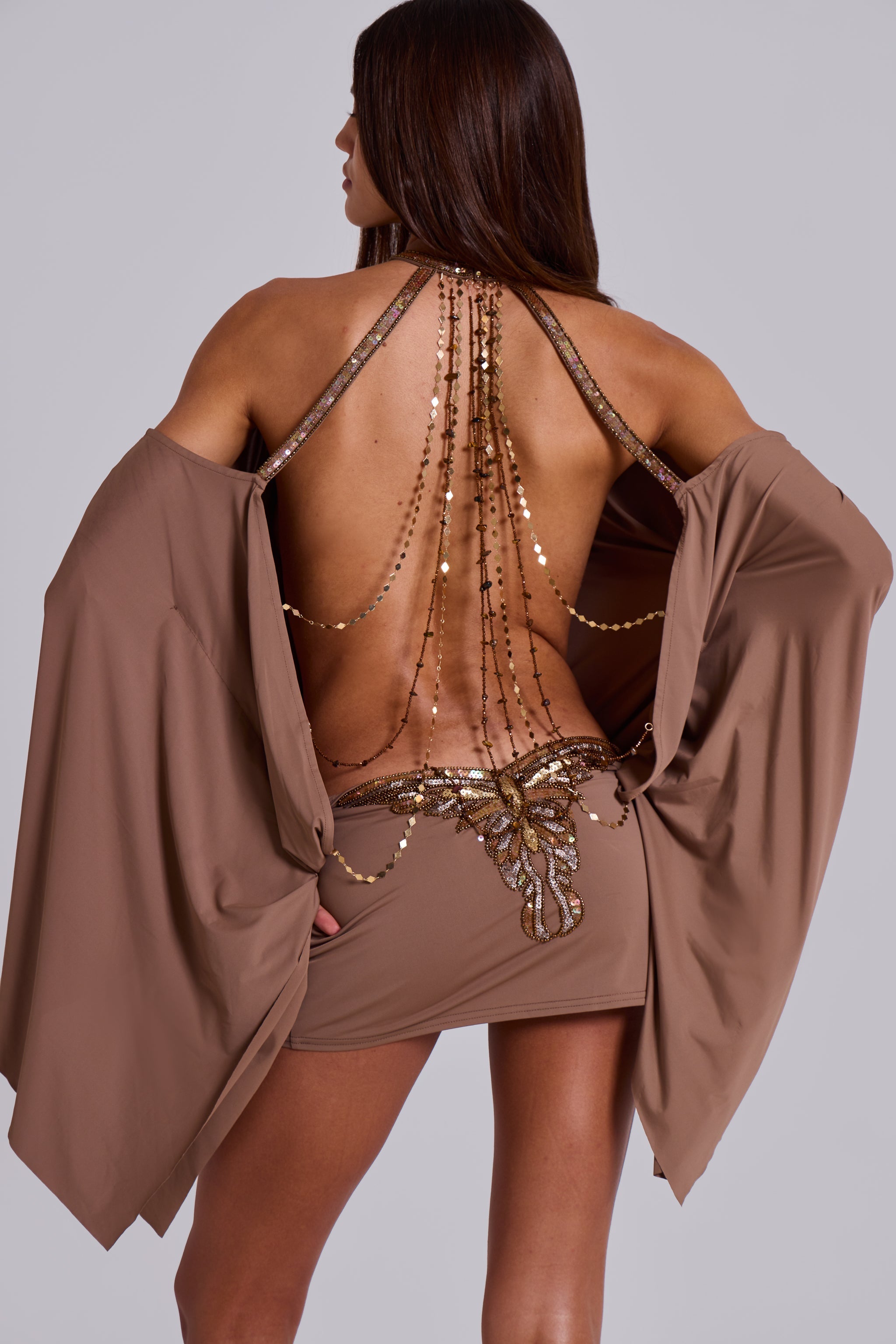 Aurelisse Embellished Butterfly Mini Dress