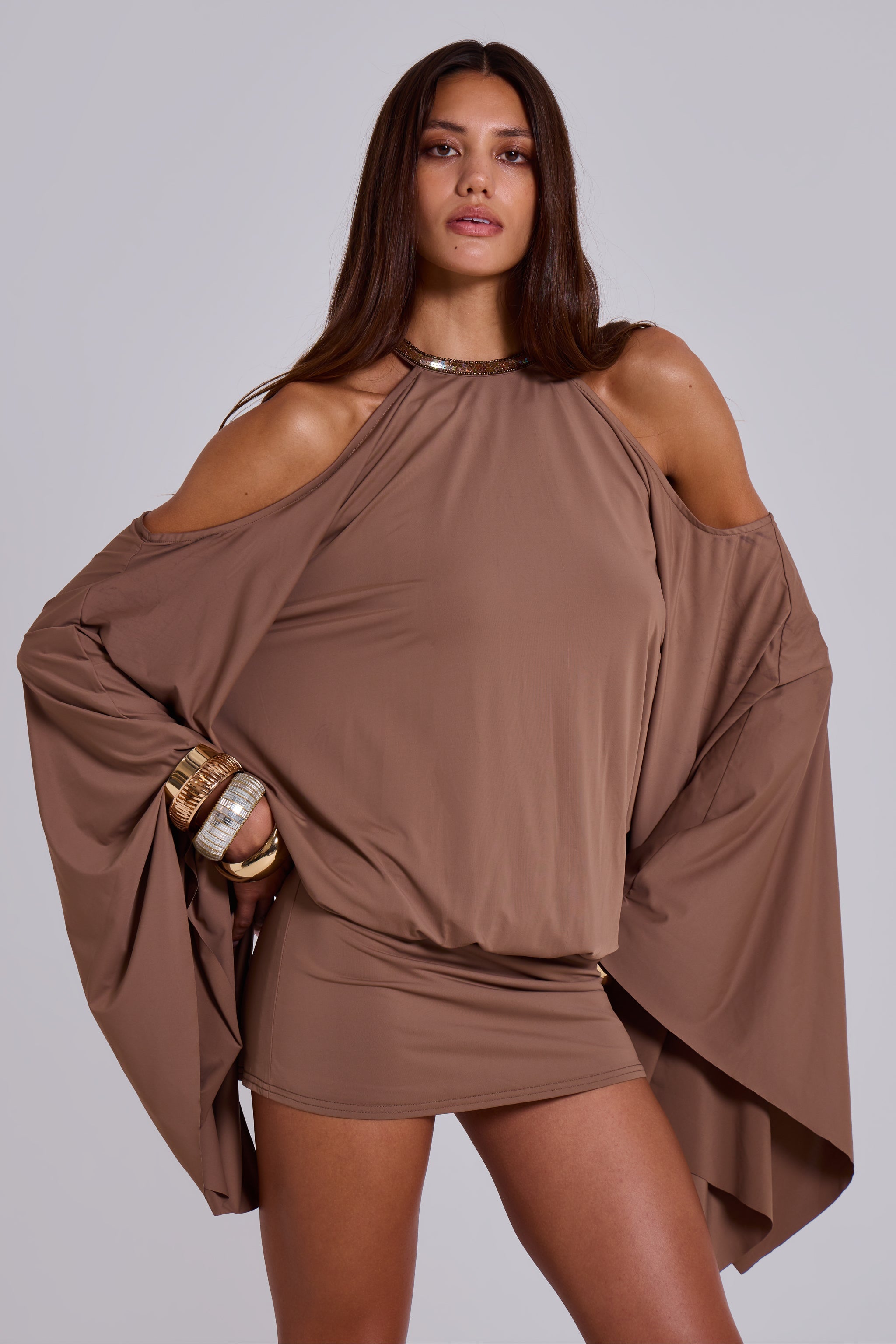 Aurelisse Embellished Butterfly Mini Dress