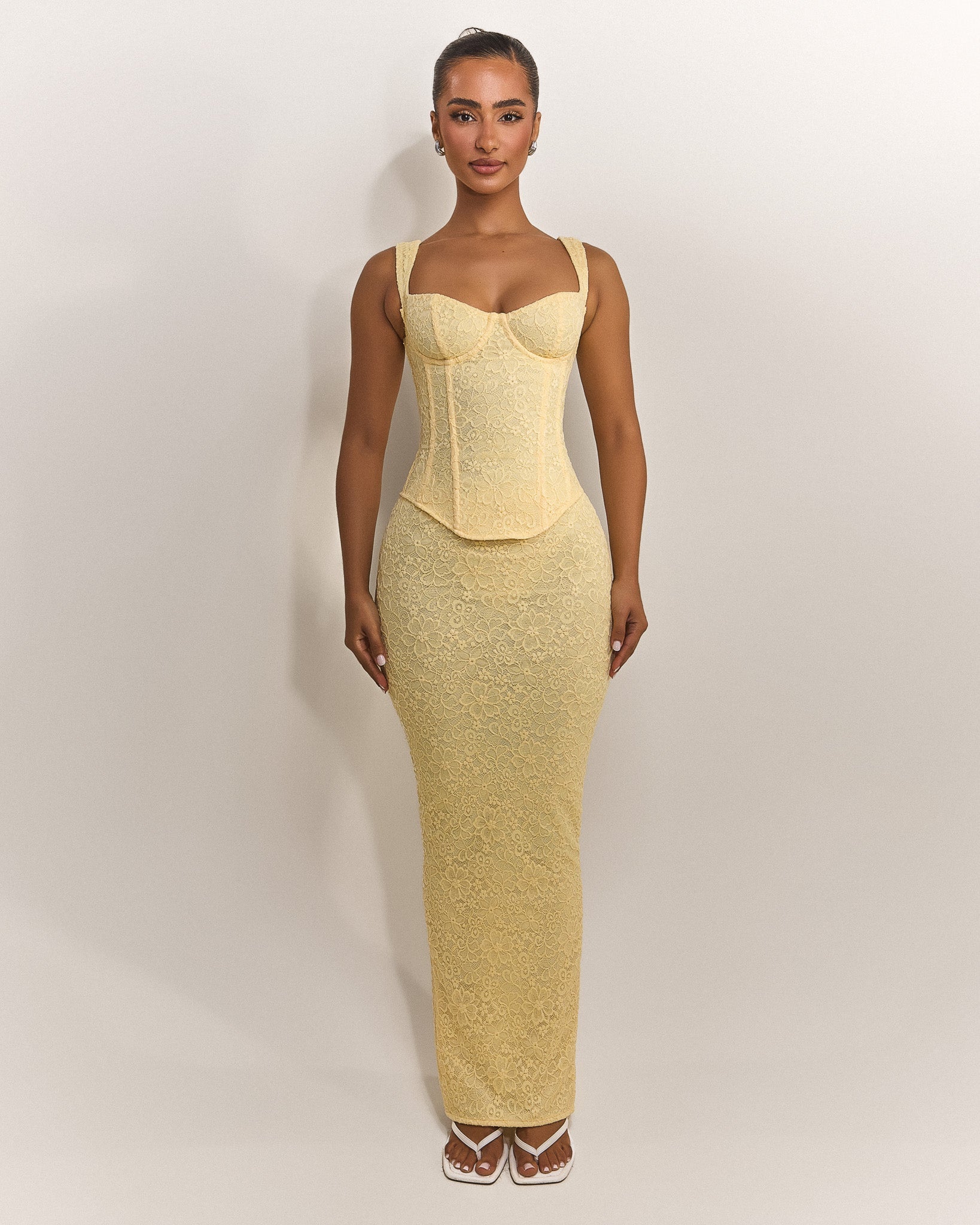 Lace Corset Maxi Set