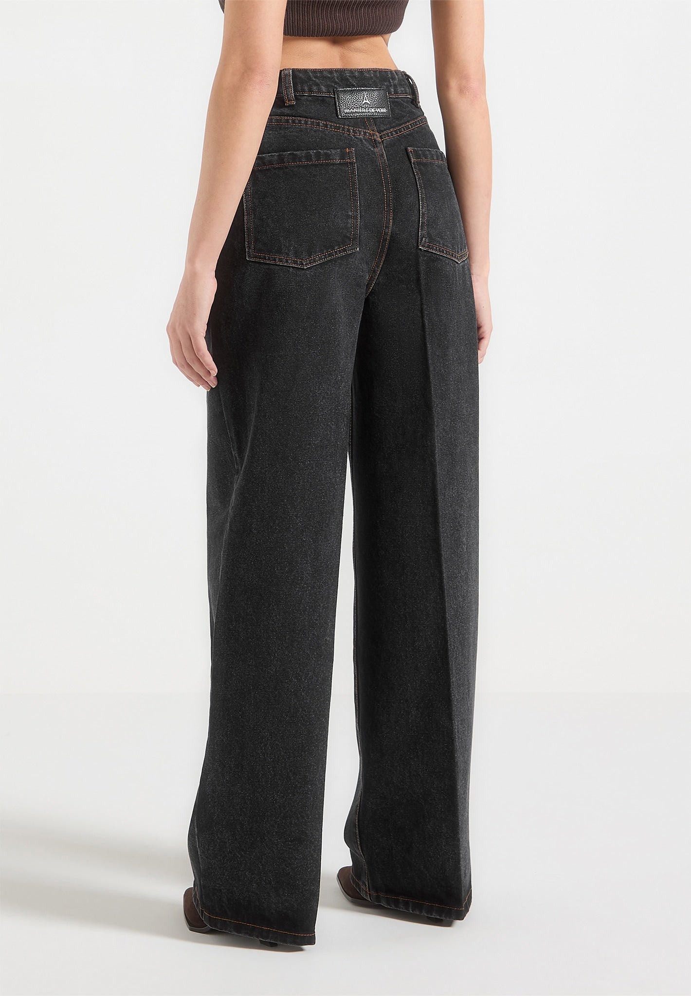 Ravien Wrap Waist Wide-Leg Denim