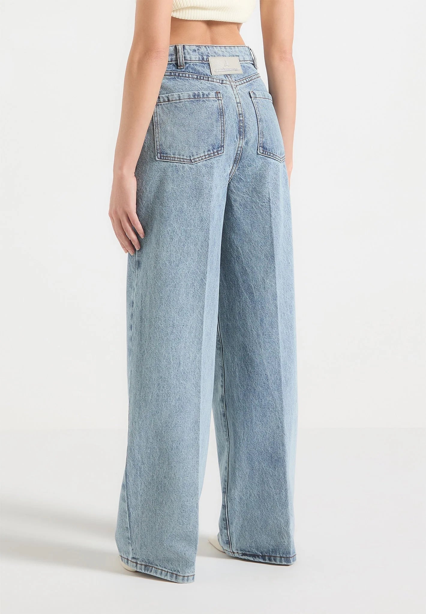 Ravien Wrap Waist Wide-Leg Denim