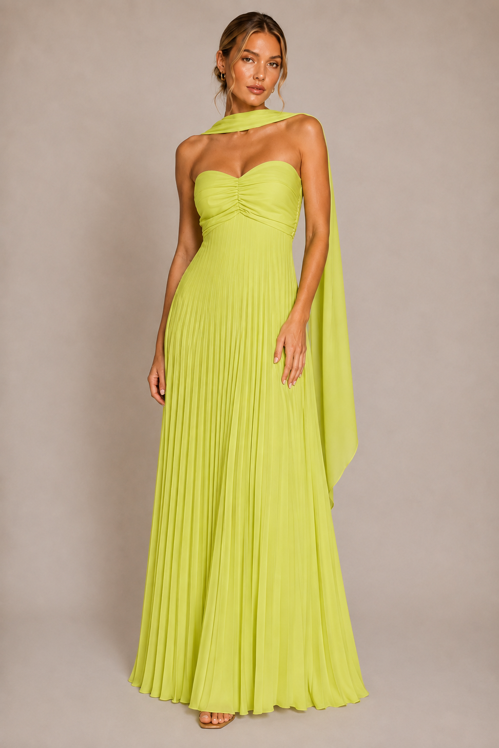 Avenya Pleated Maxi Dress