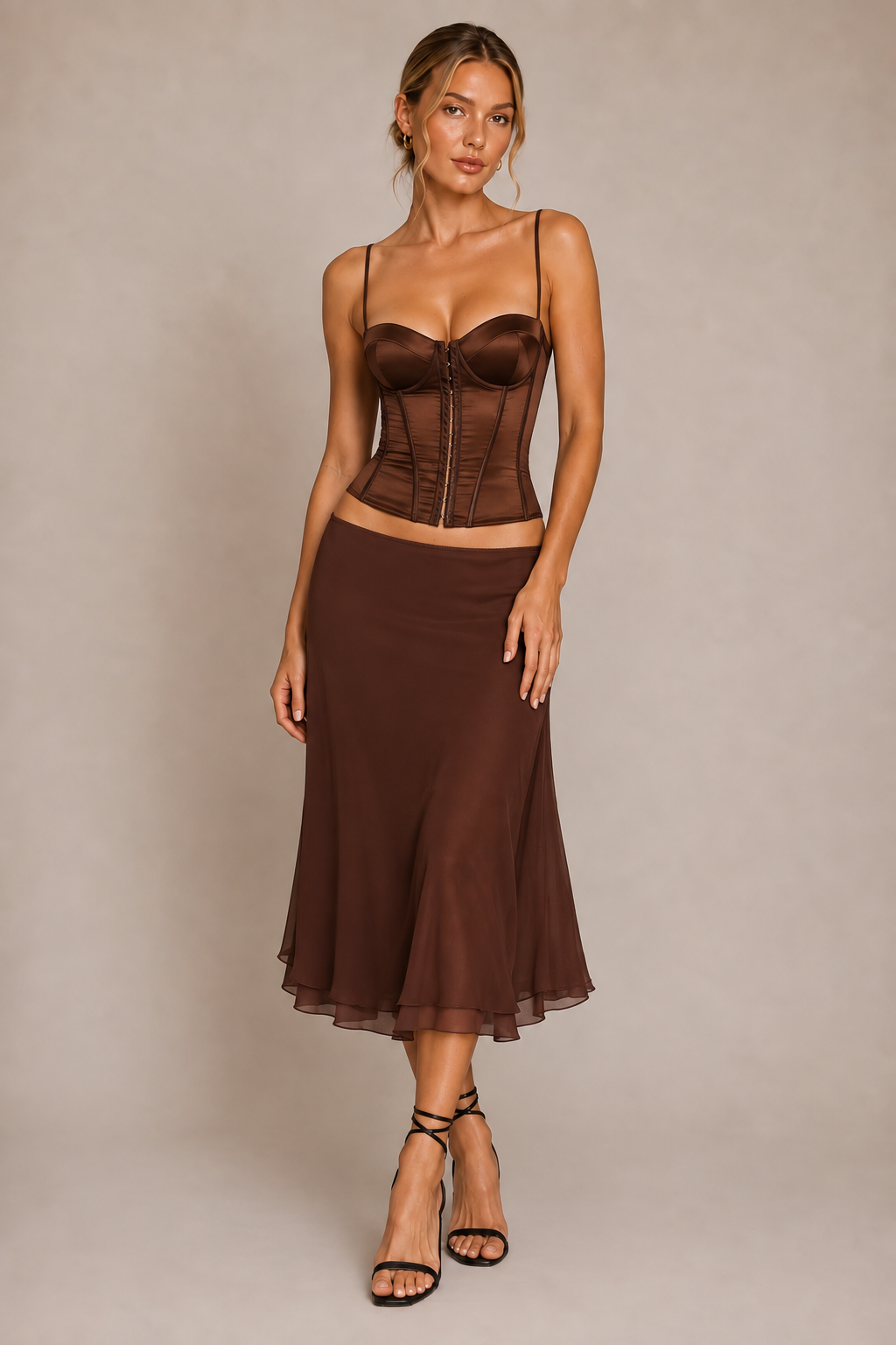 Naomi Layered Midi Skirt