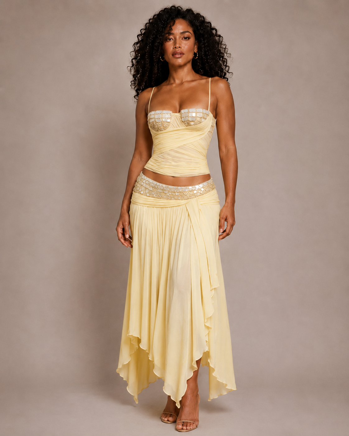 Sarina Pleated Silk Corset