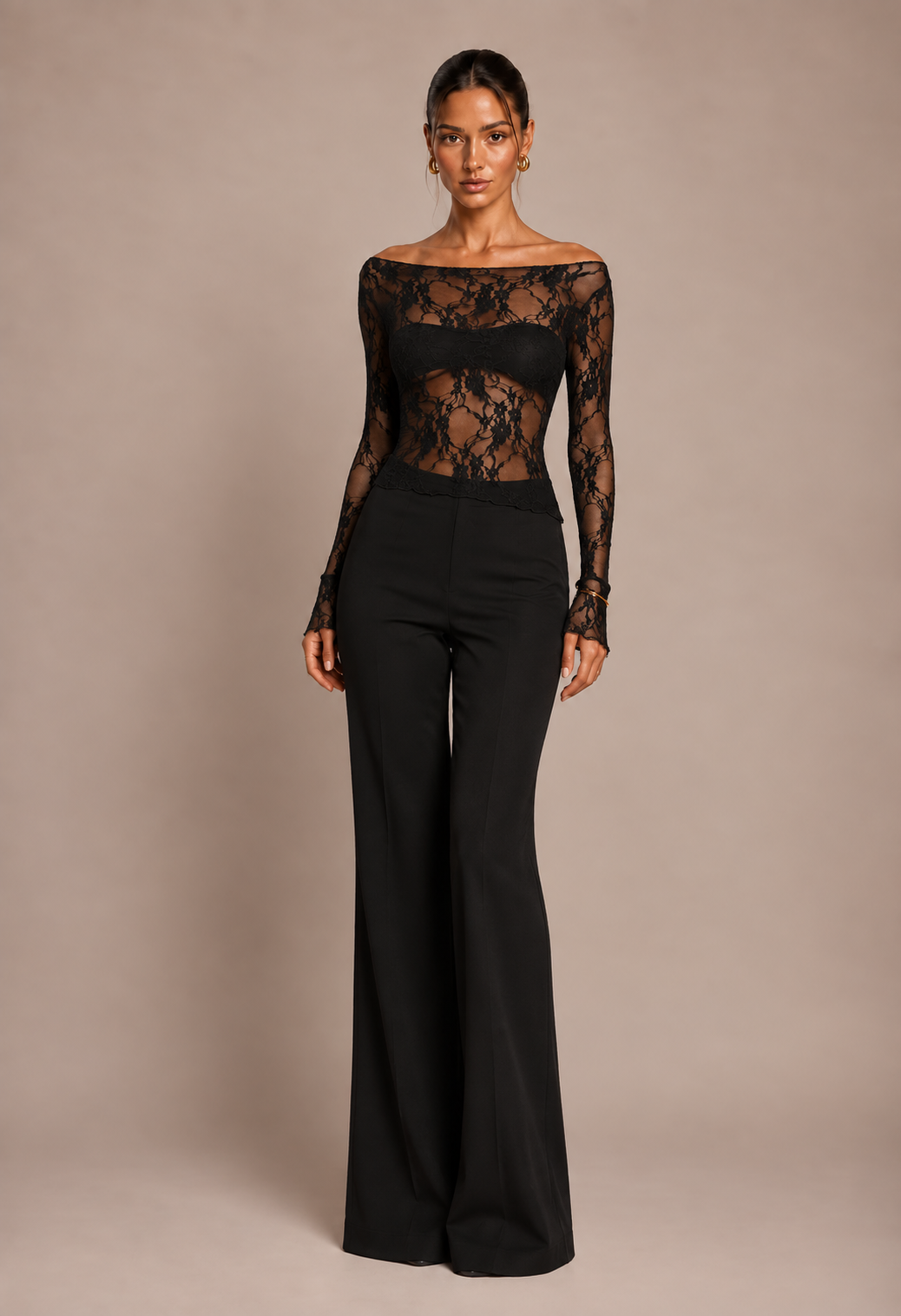 Junae Lace Long Sleeve Top