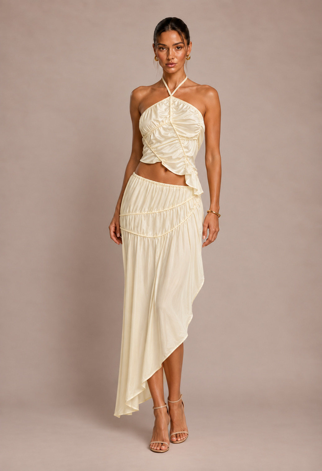 Fleur Asymmetric Halter Top