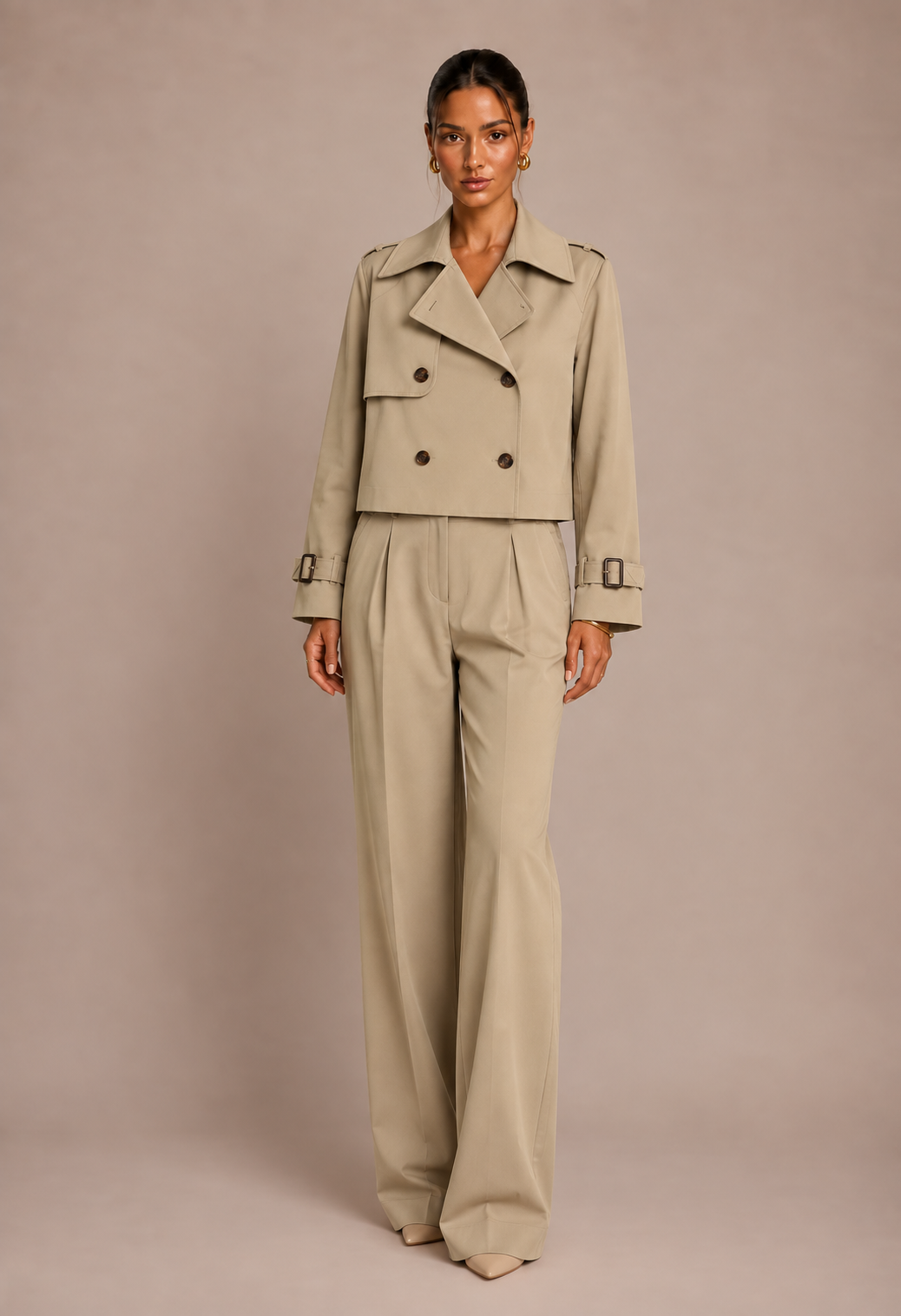 Camille Cropped Trench Coat
