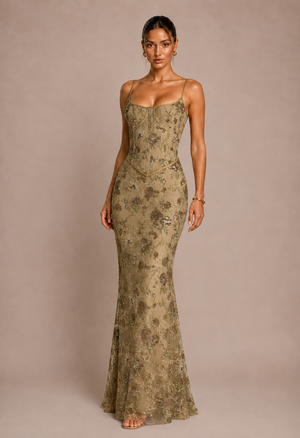 Naïma Embellished Corset Maxi Dress