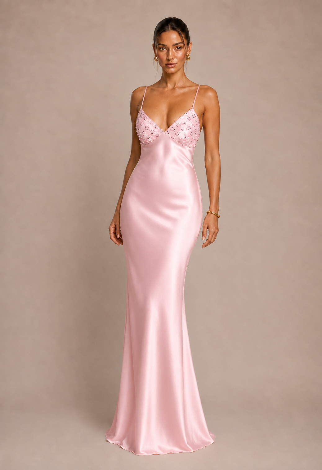 Elysia Satin Maxi Dress
