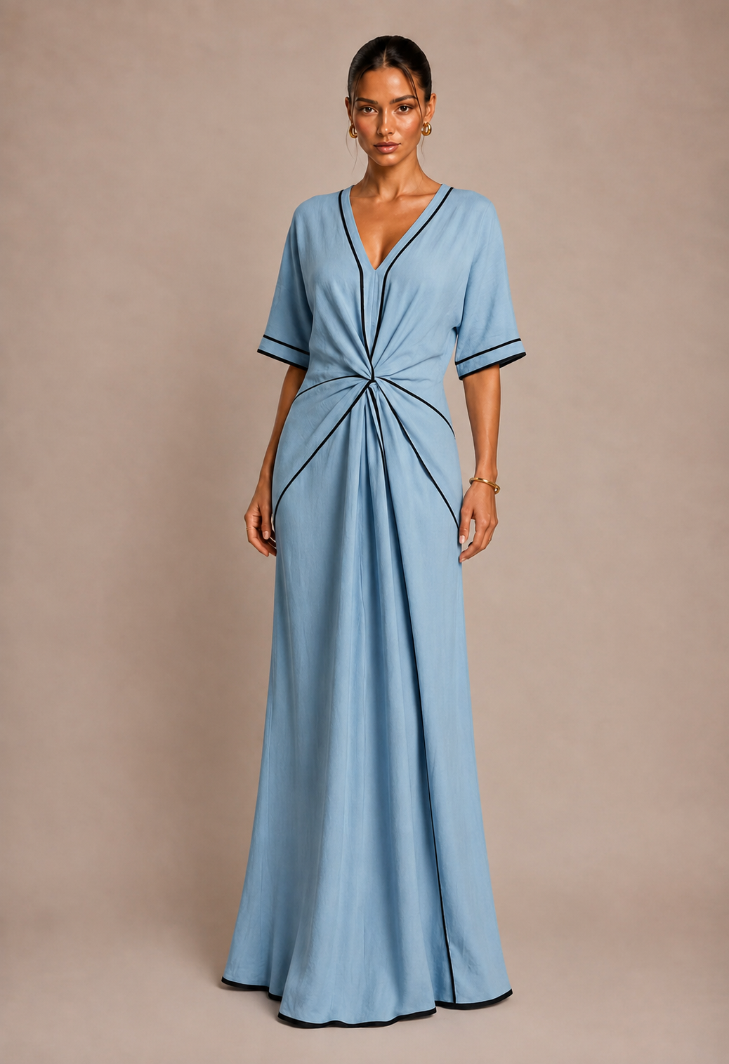 Alessia Draped Midi Dress