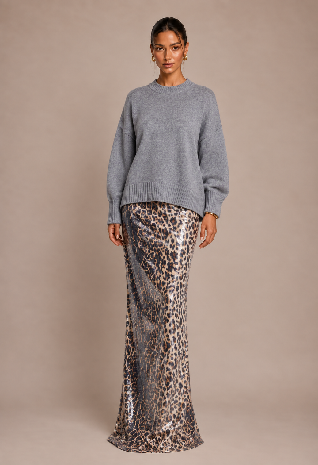 Alessa Sequin Maxi Skirt