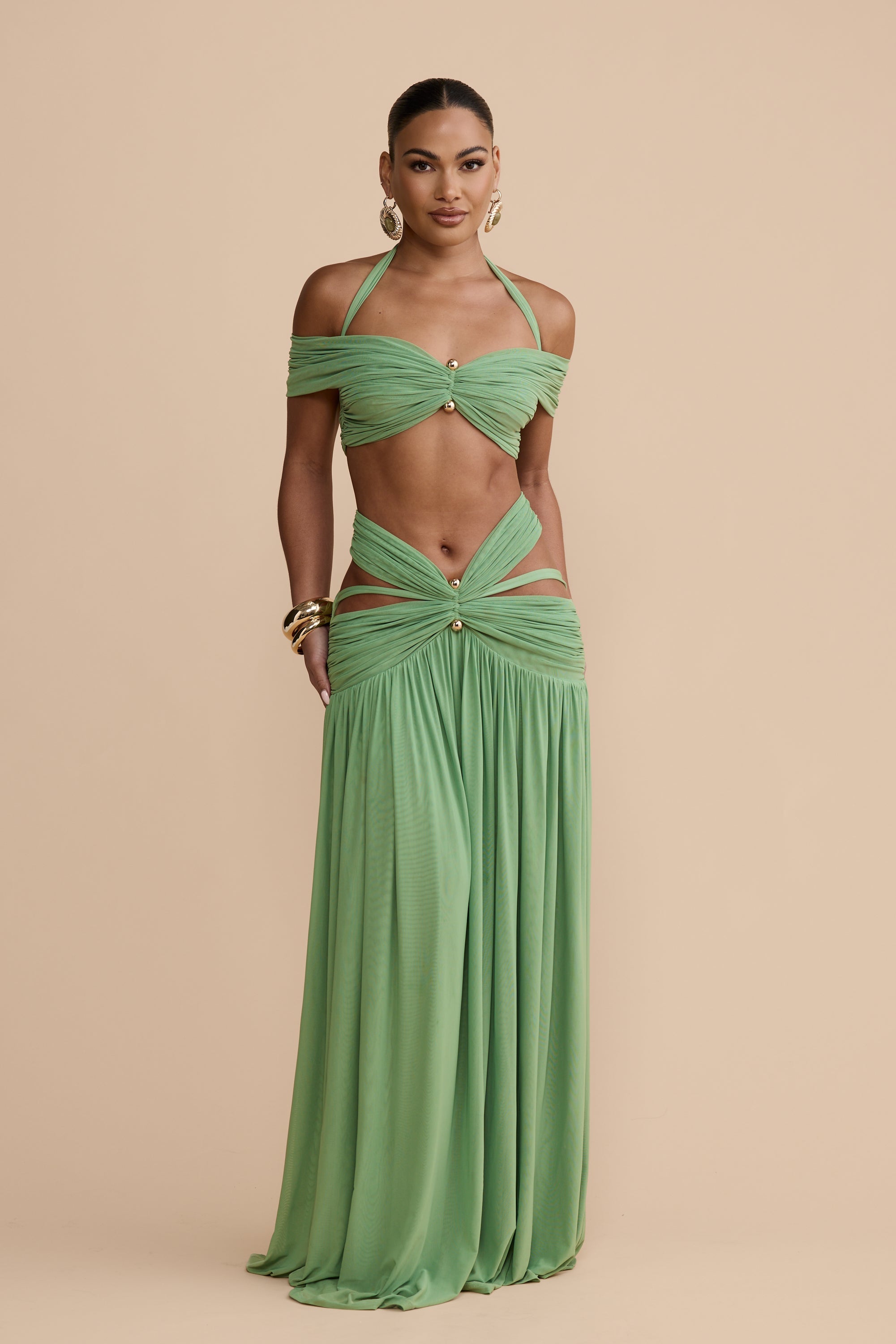 Savelinne Draped Maxi Set