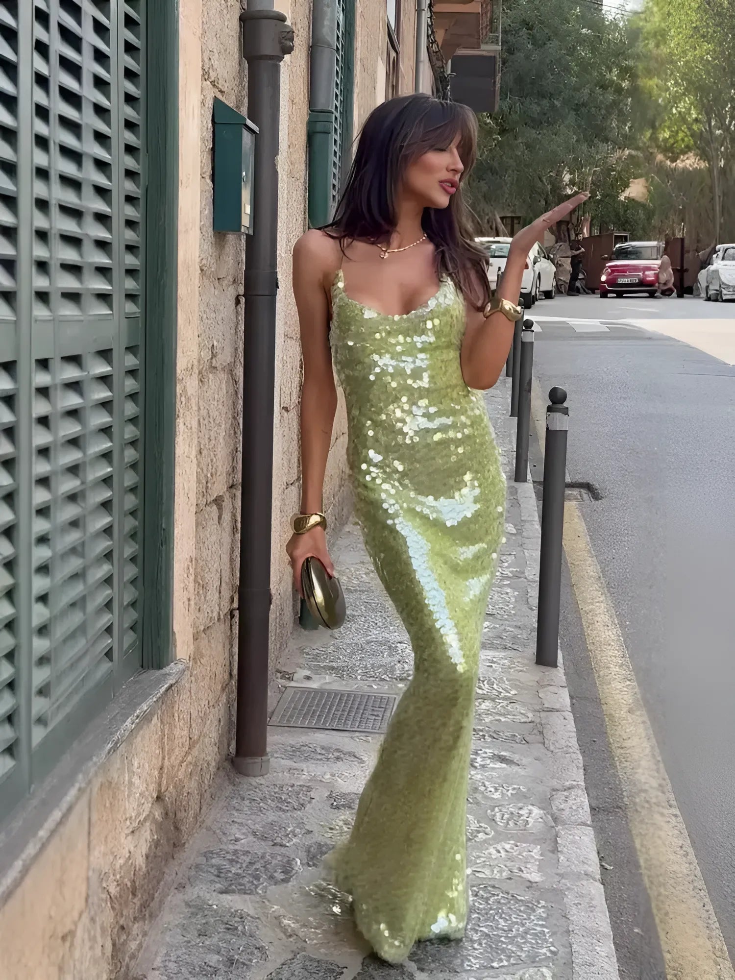Maurelle Sequin Maxi Dress