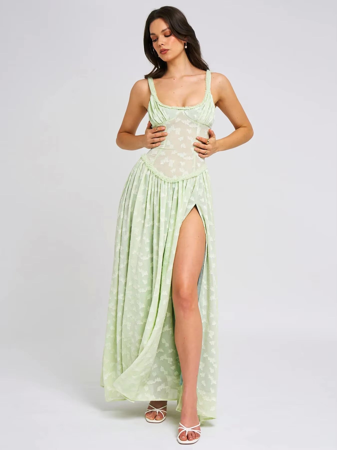 Aurevia Jacquard Maxi Dress