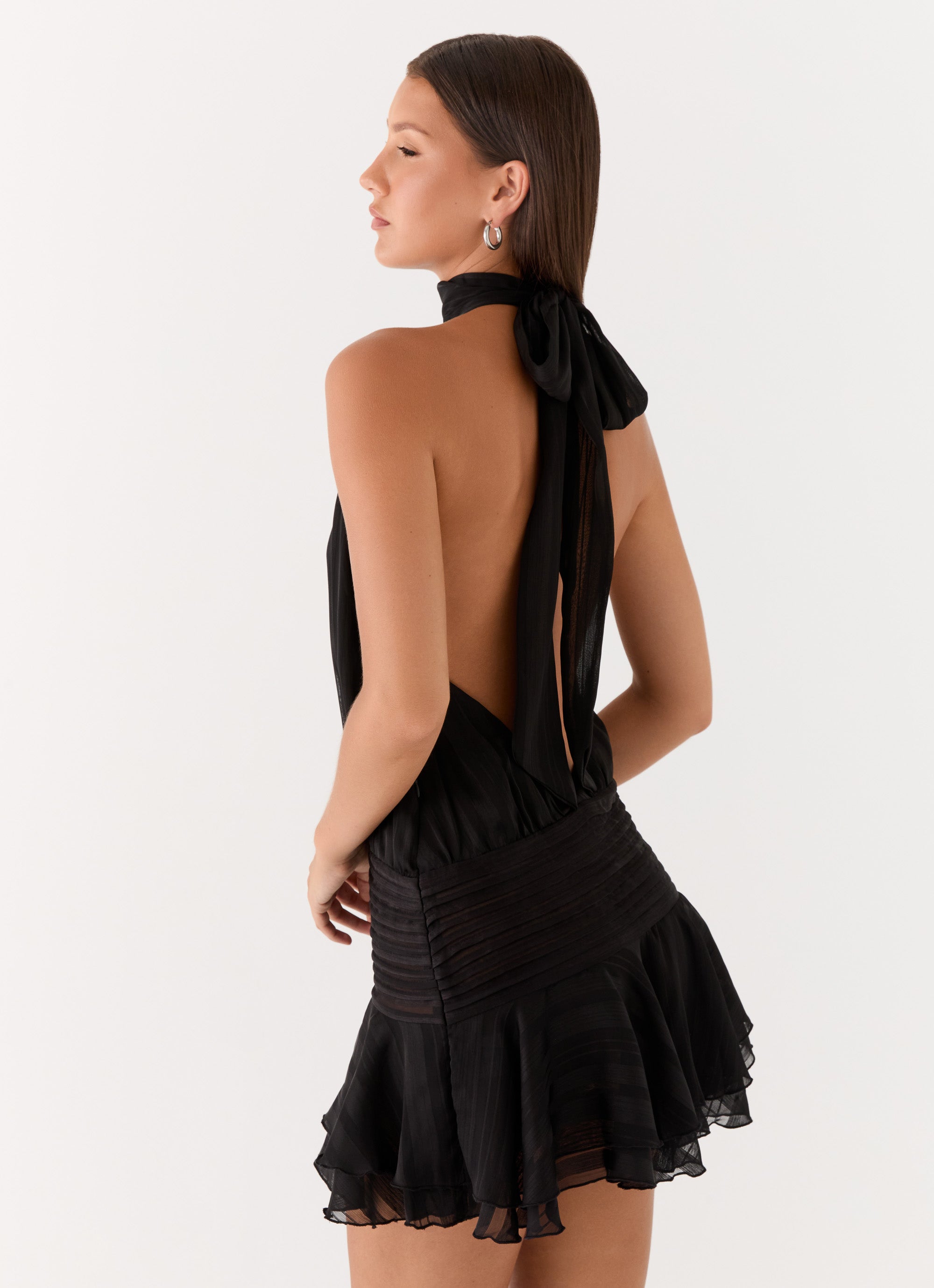 Willow Chiffon Halter Mini Dress