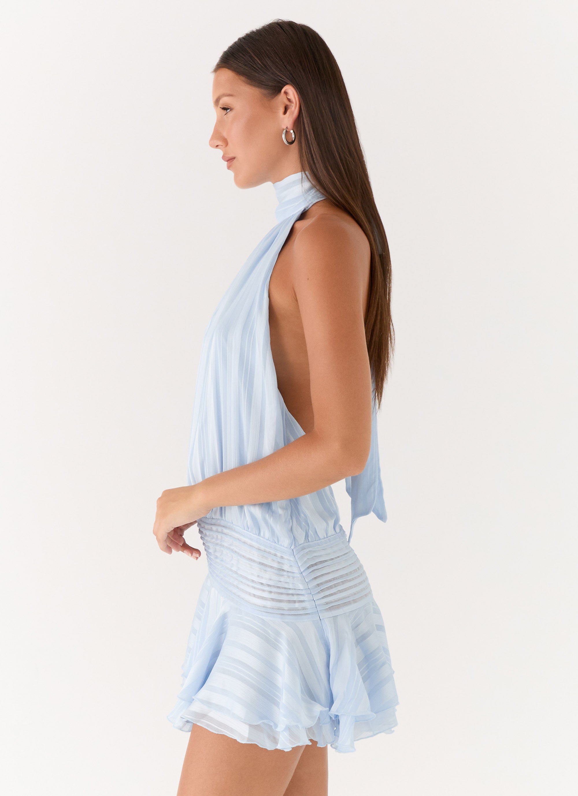 Willow Chiffon Halter Mini Dress