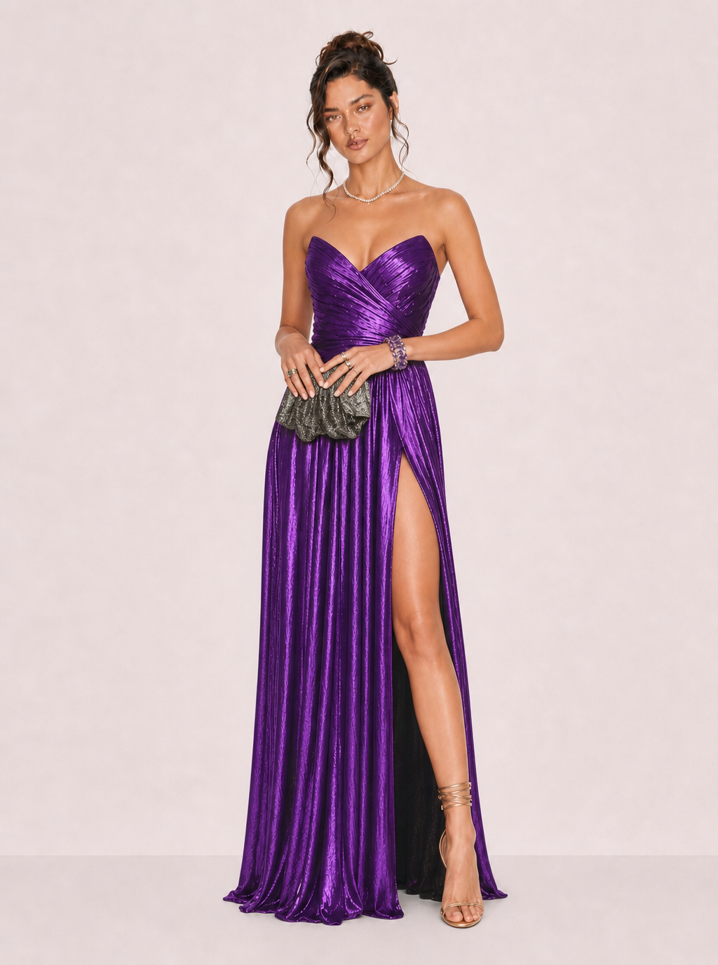 Dahlia Metallic Maxi Dress