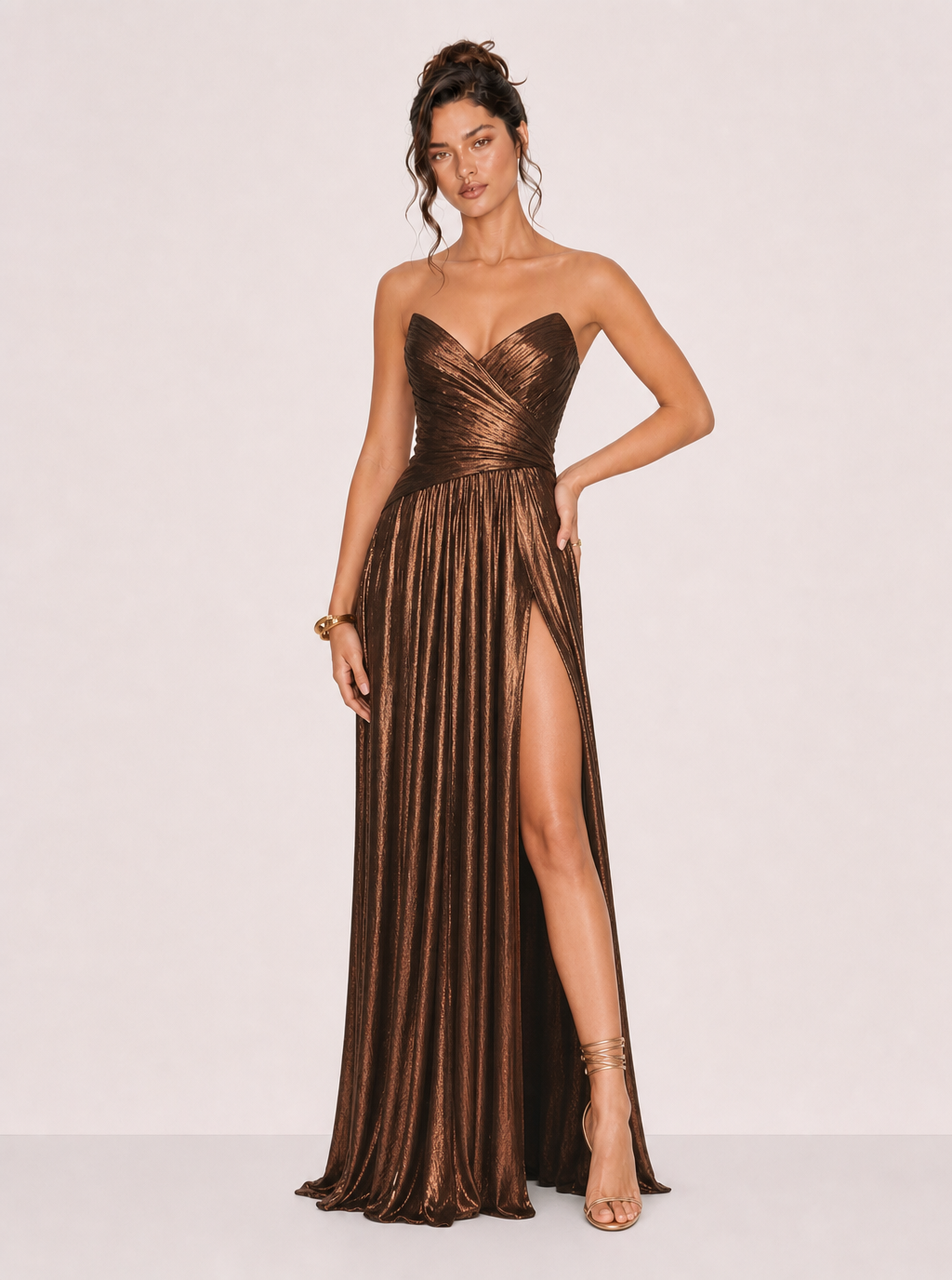 Dahlia Metallic Maxi Dress