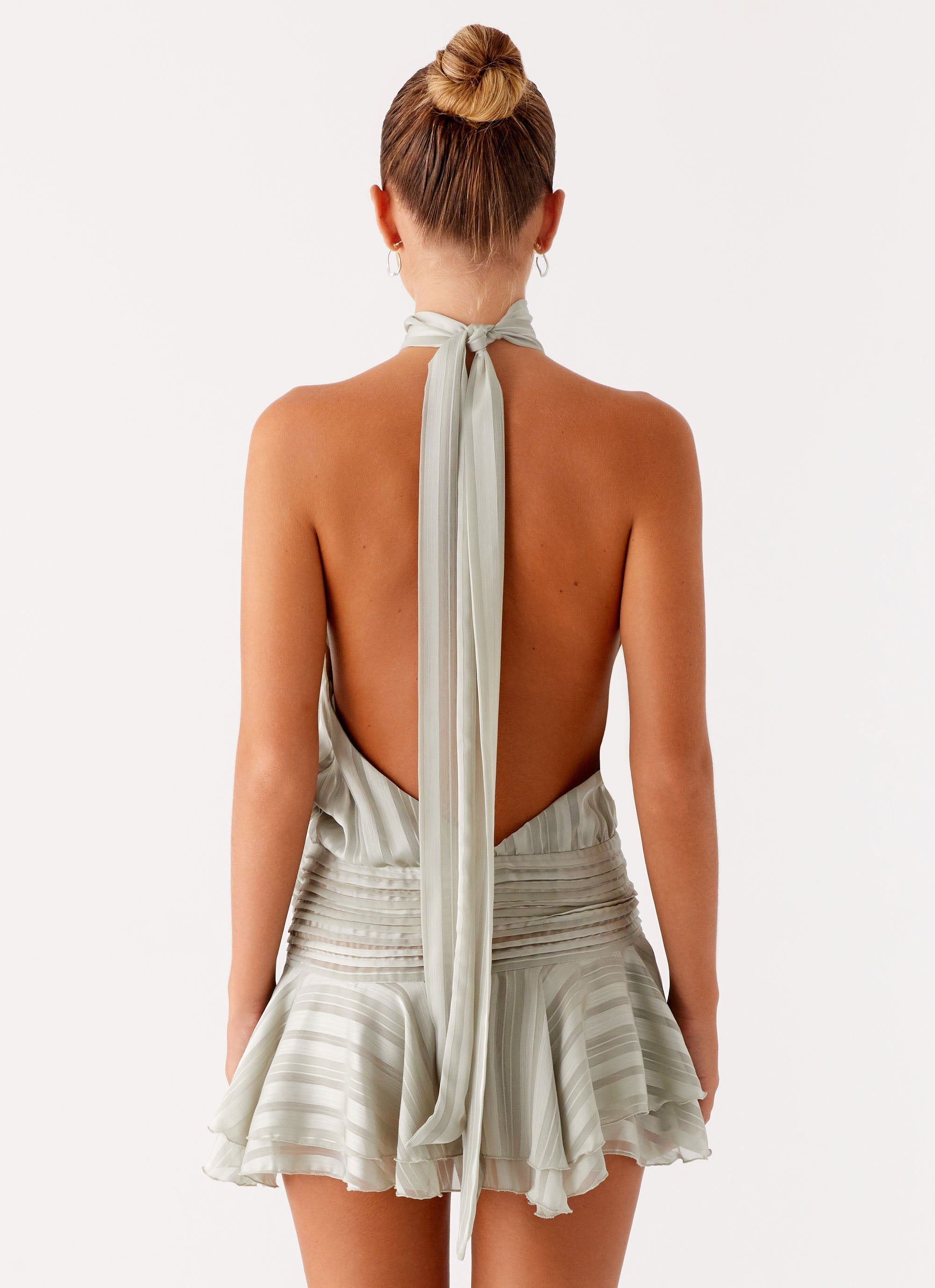 Willow Chiffon Halter Mini Dress