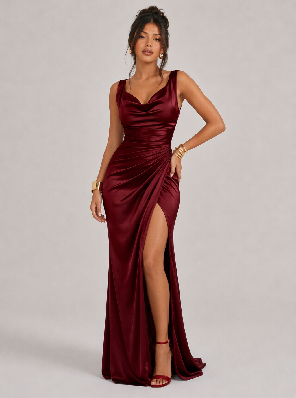 Vivia Satin Maxi Dress