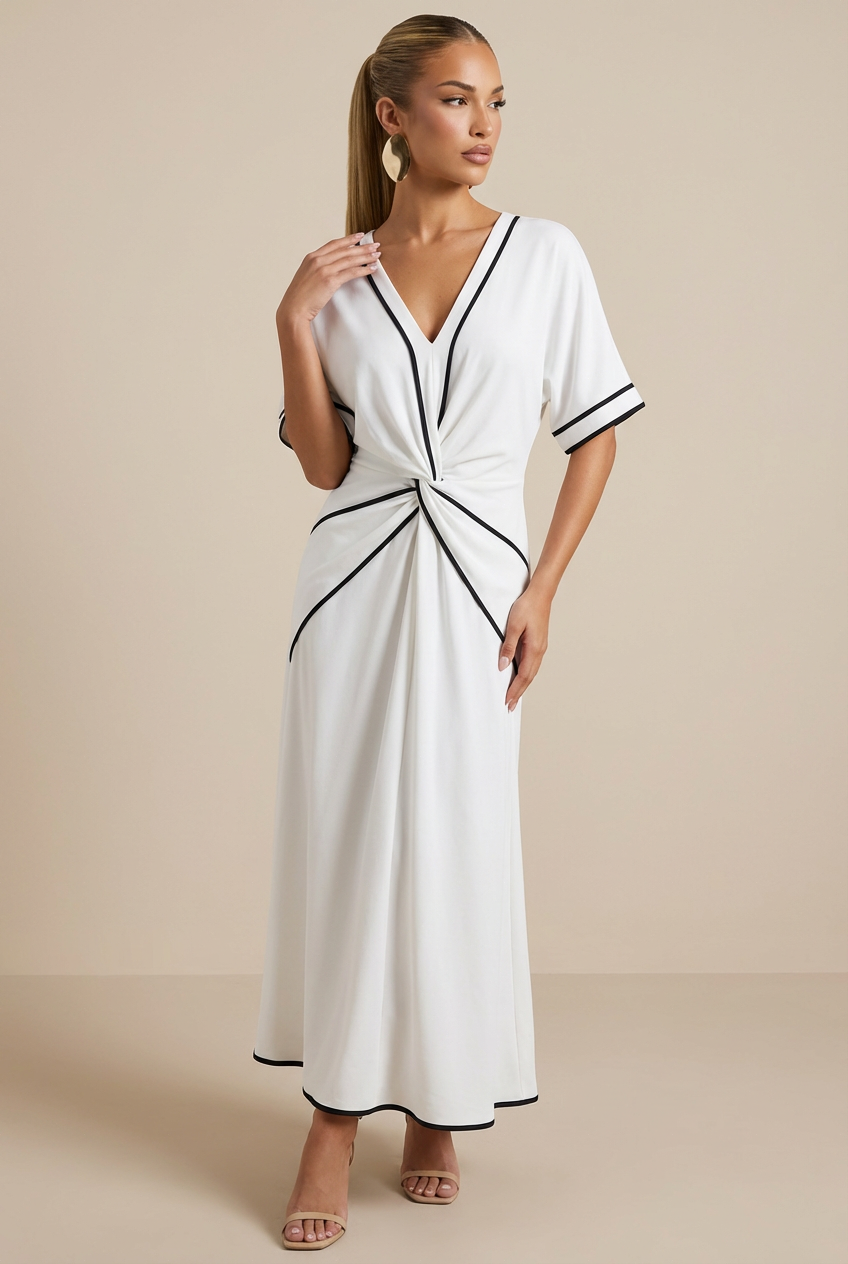 Alessia Draped Midi Dress