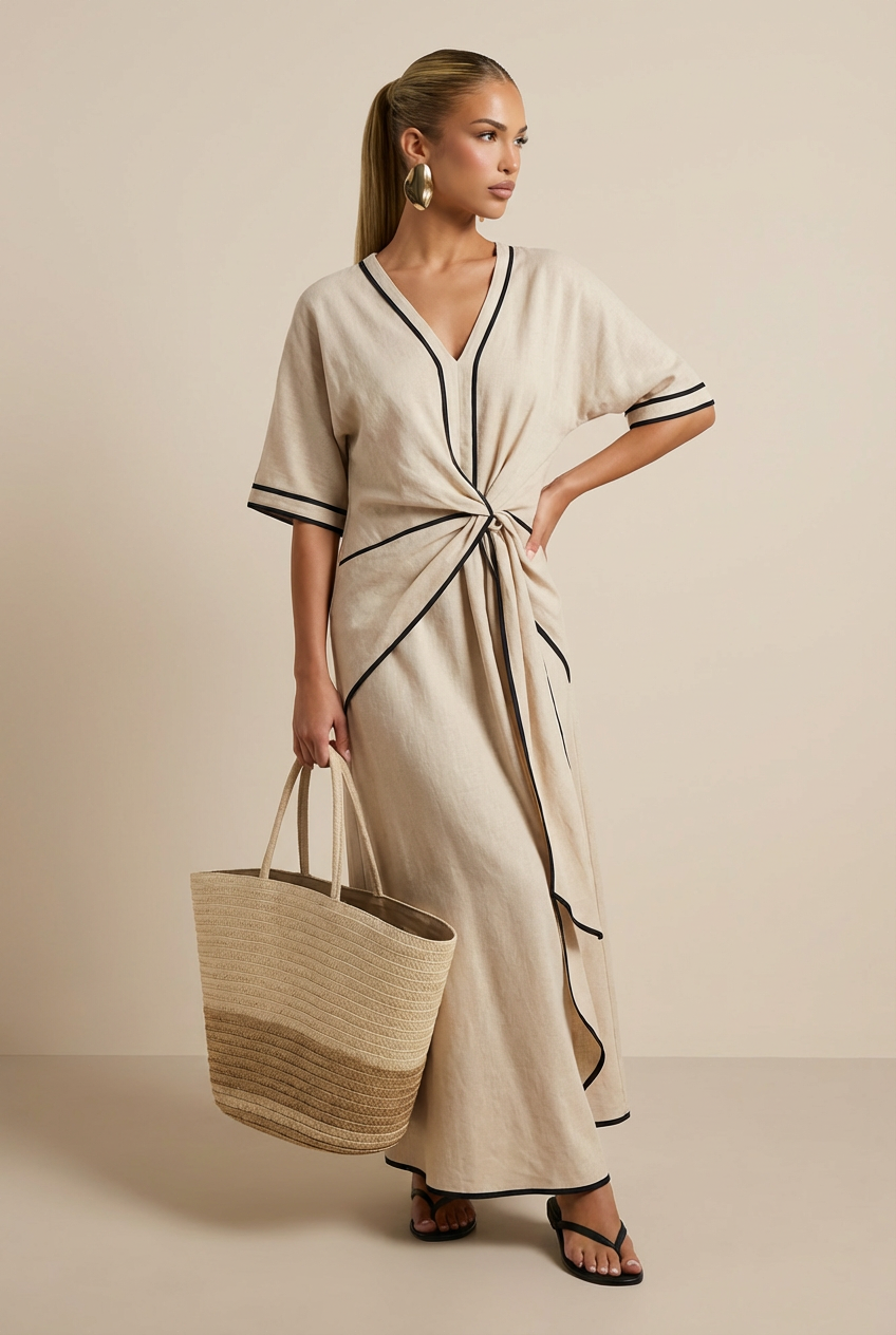 Alessia Draped Midi Dress