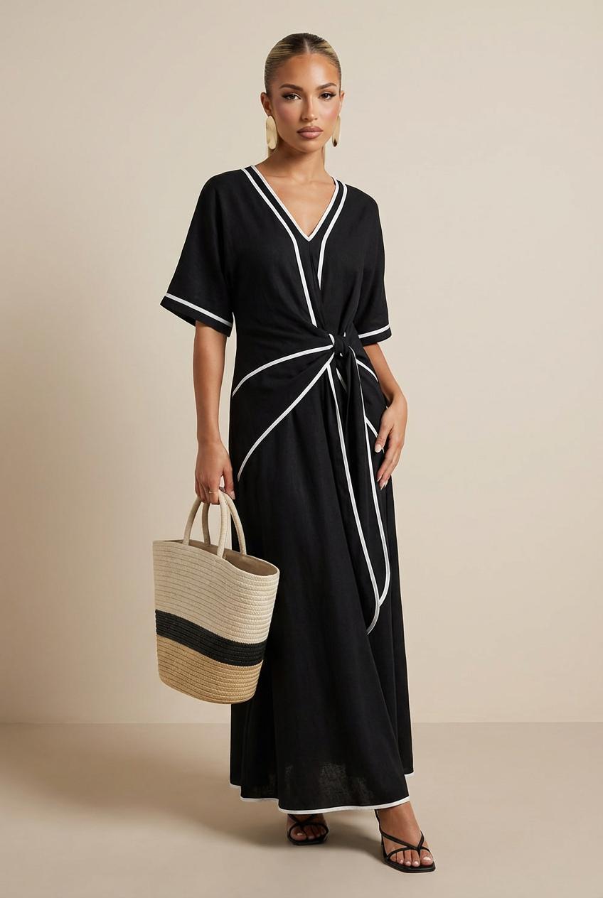 Alessia Draped Midi Dress