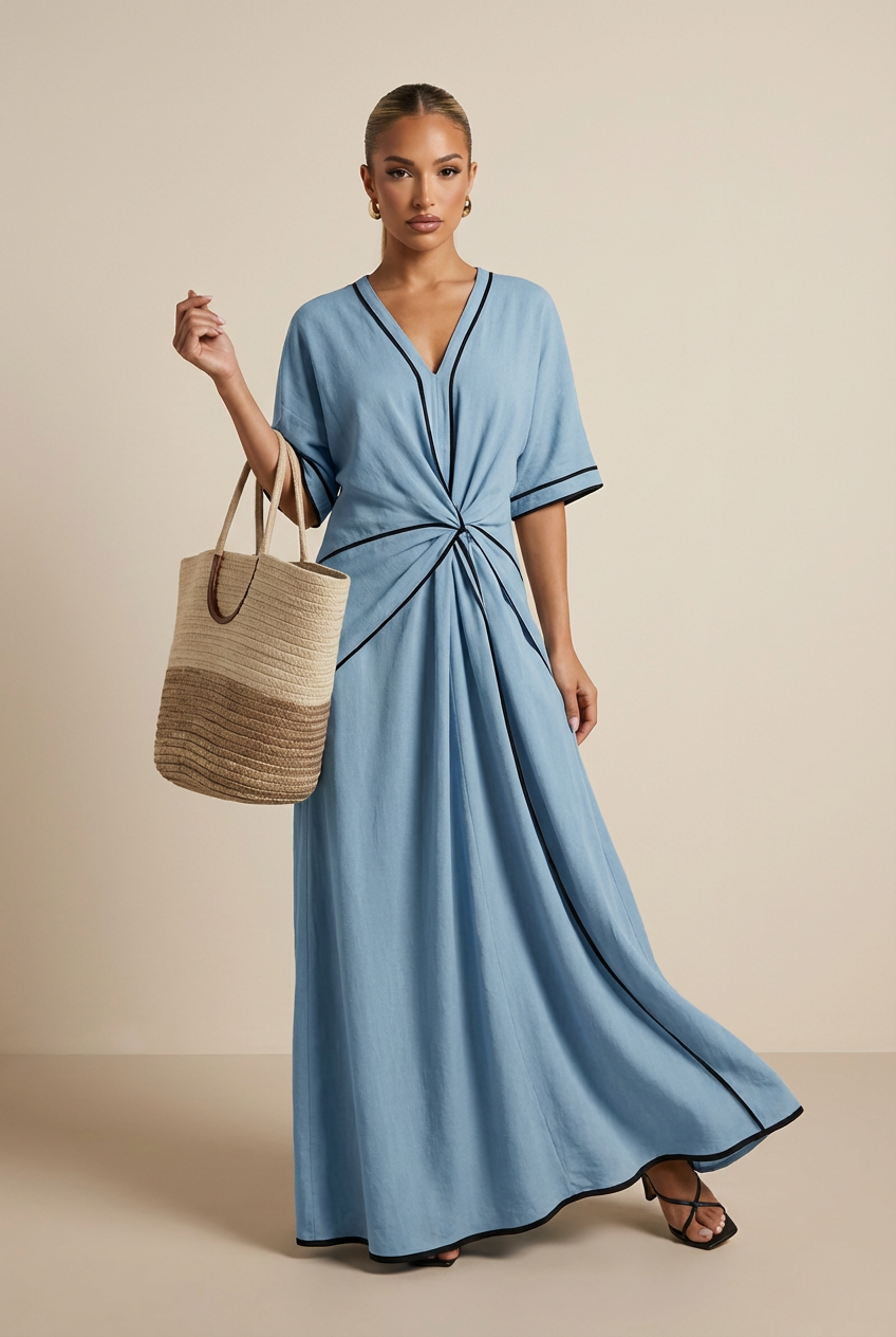 Alessia Draped Midi Dress