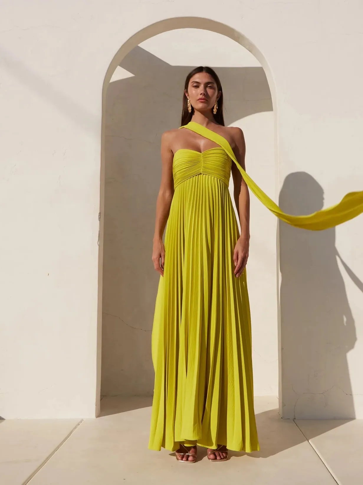 Avenya Pleated Maxi Dress