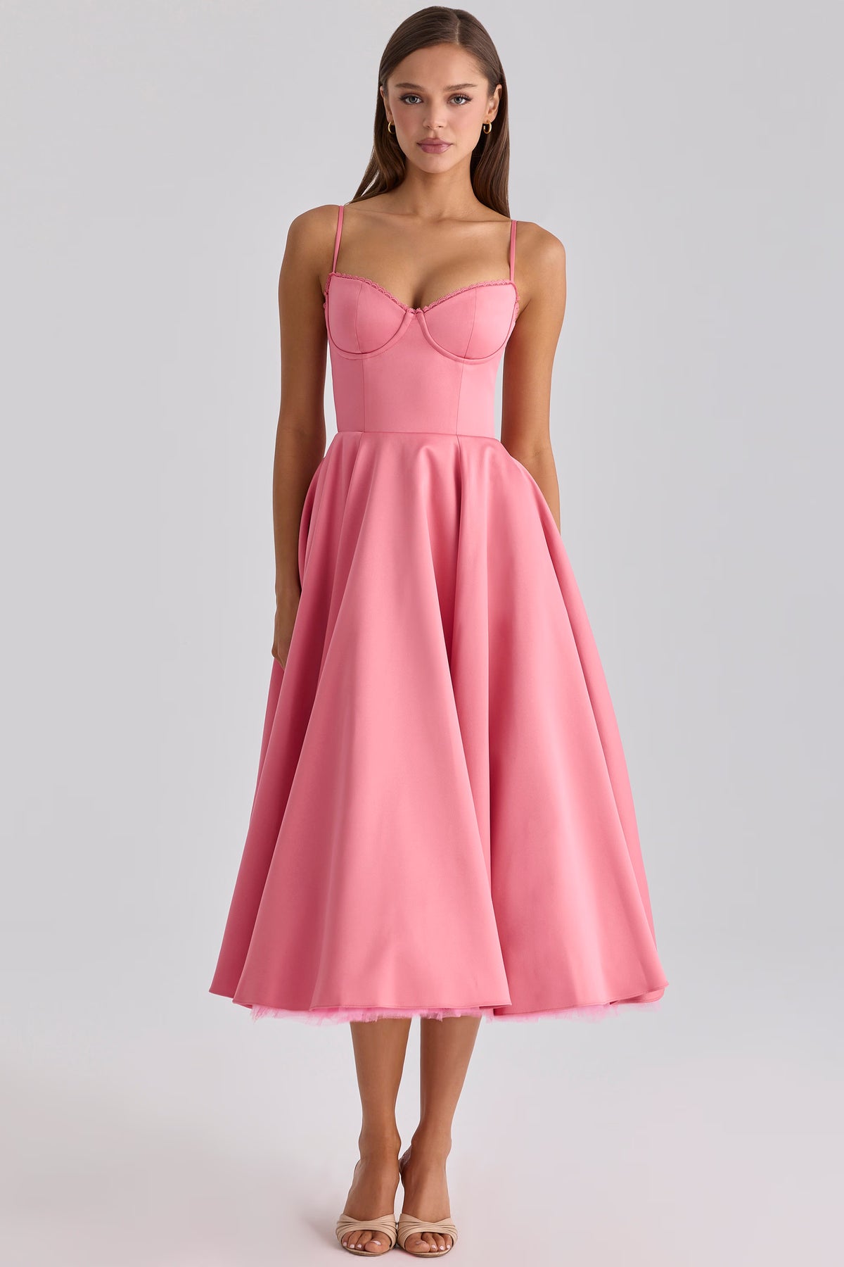 Marivelle Satin Midi Dress