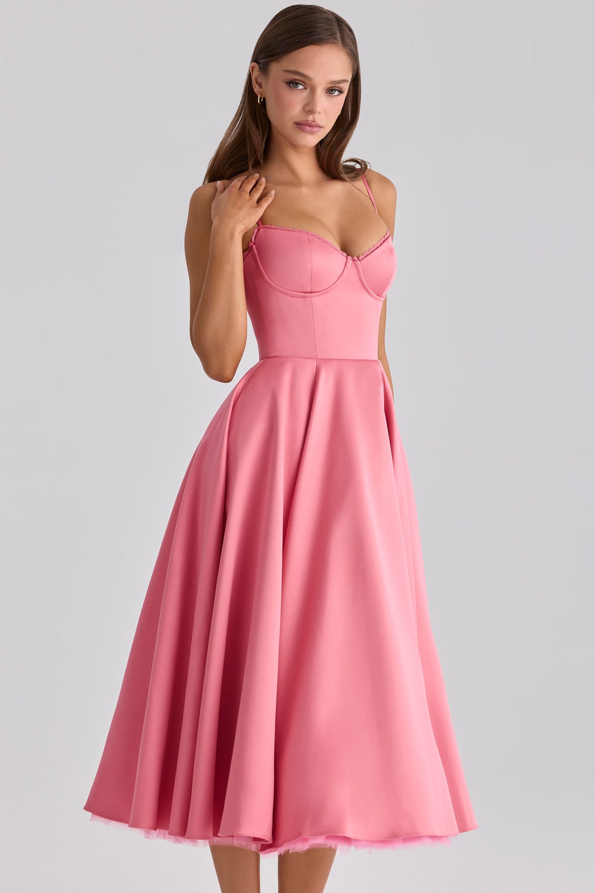 Marivelle Satin Midi Dress