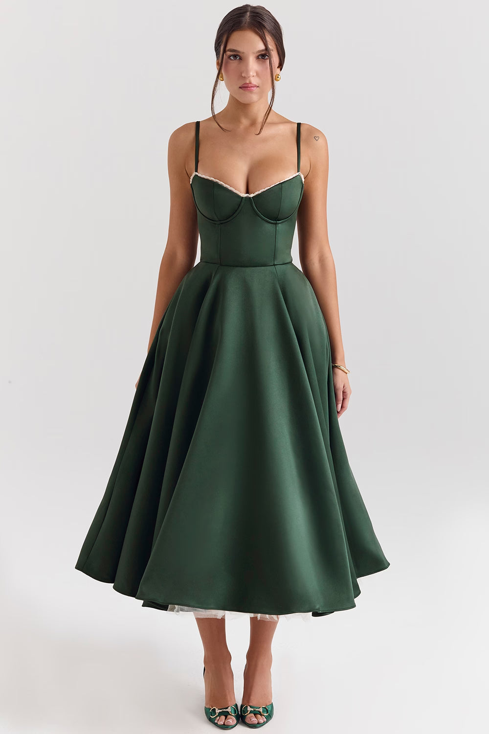 Marivelle Satin Midi Dress