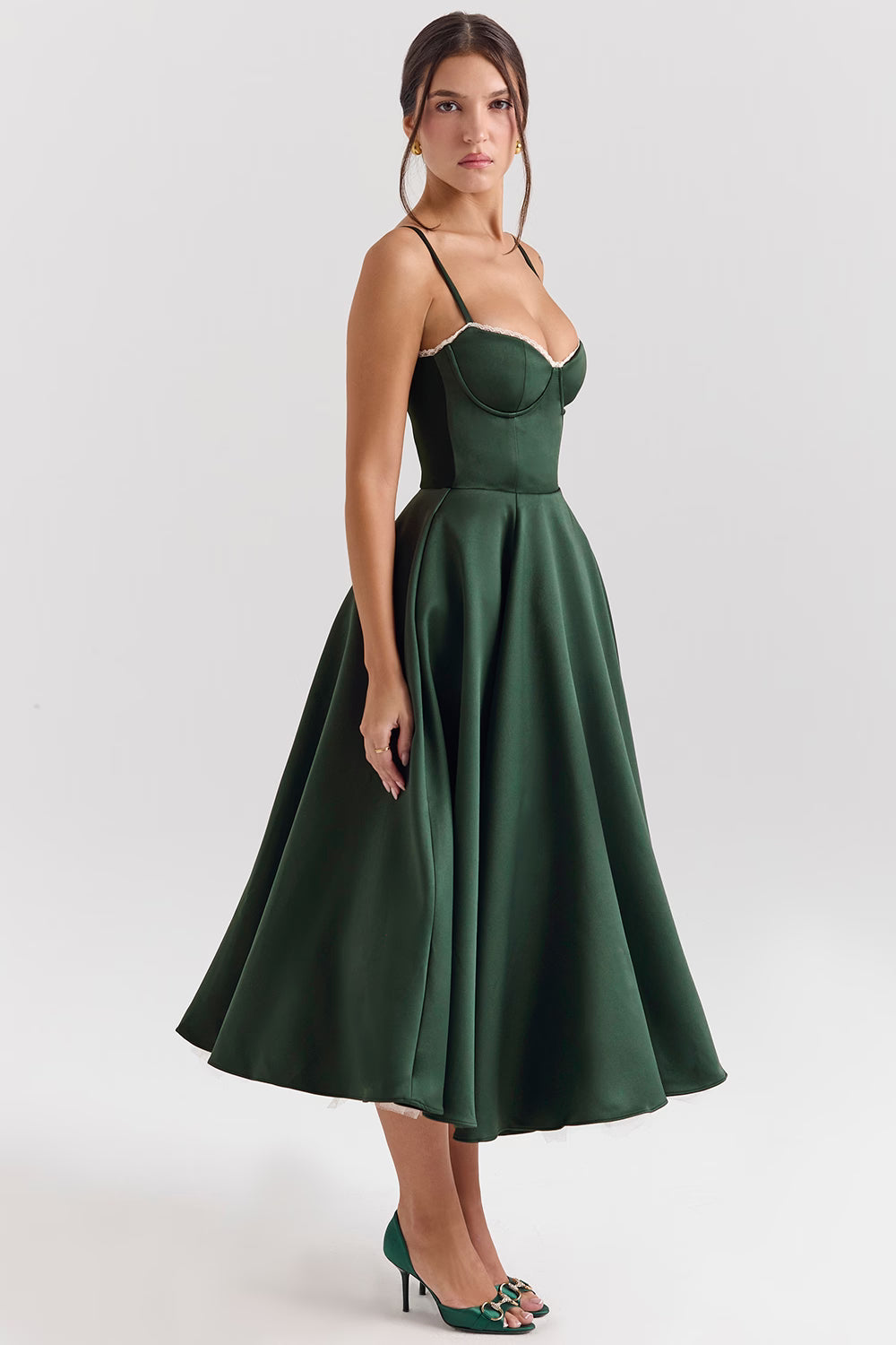 Marivelle Satin Midi Dress