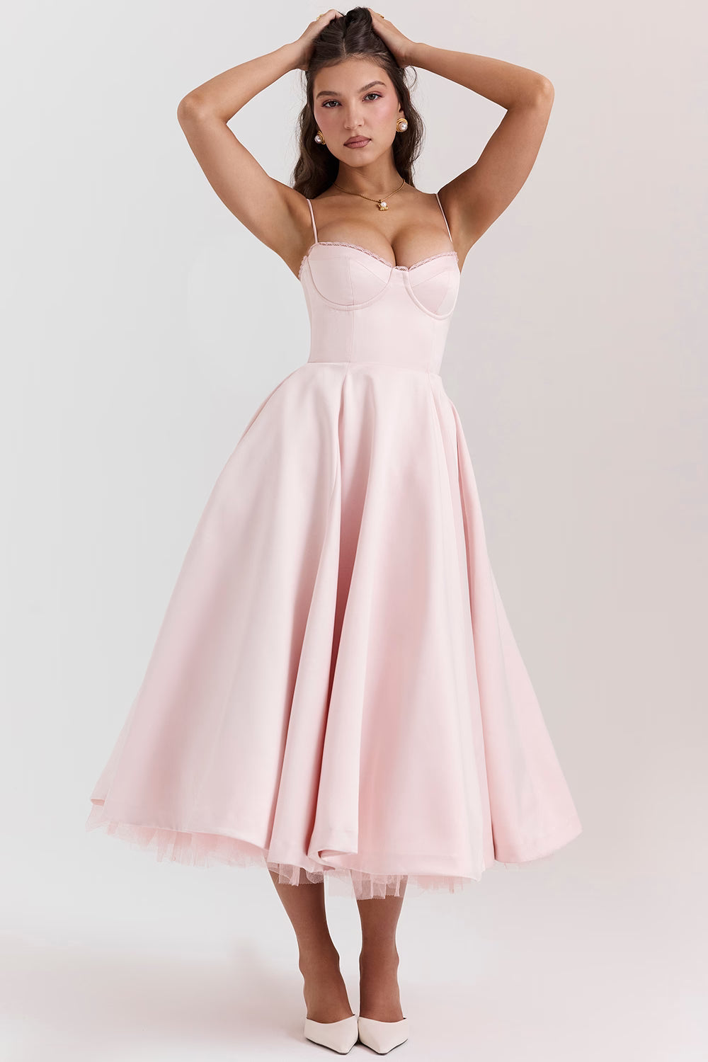 Marivelle Satin Midi Dress