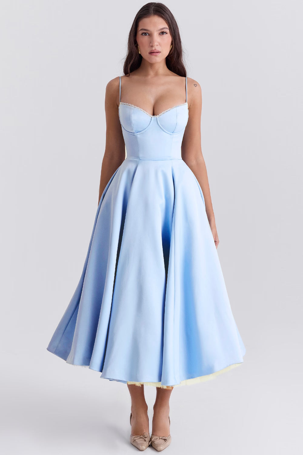Marivelle Satin Midi Dress