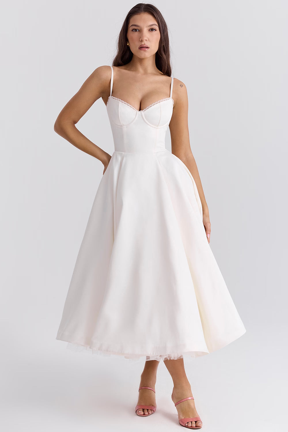 Marivelle Satin Midi Dress