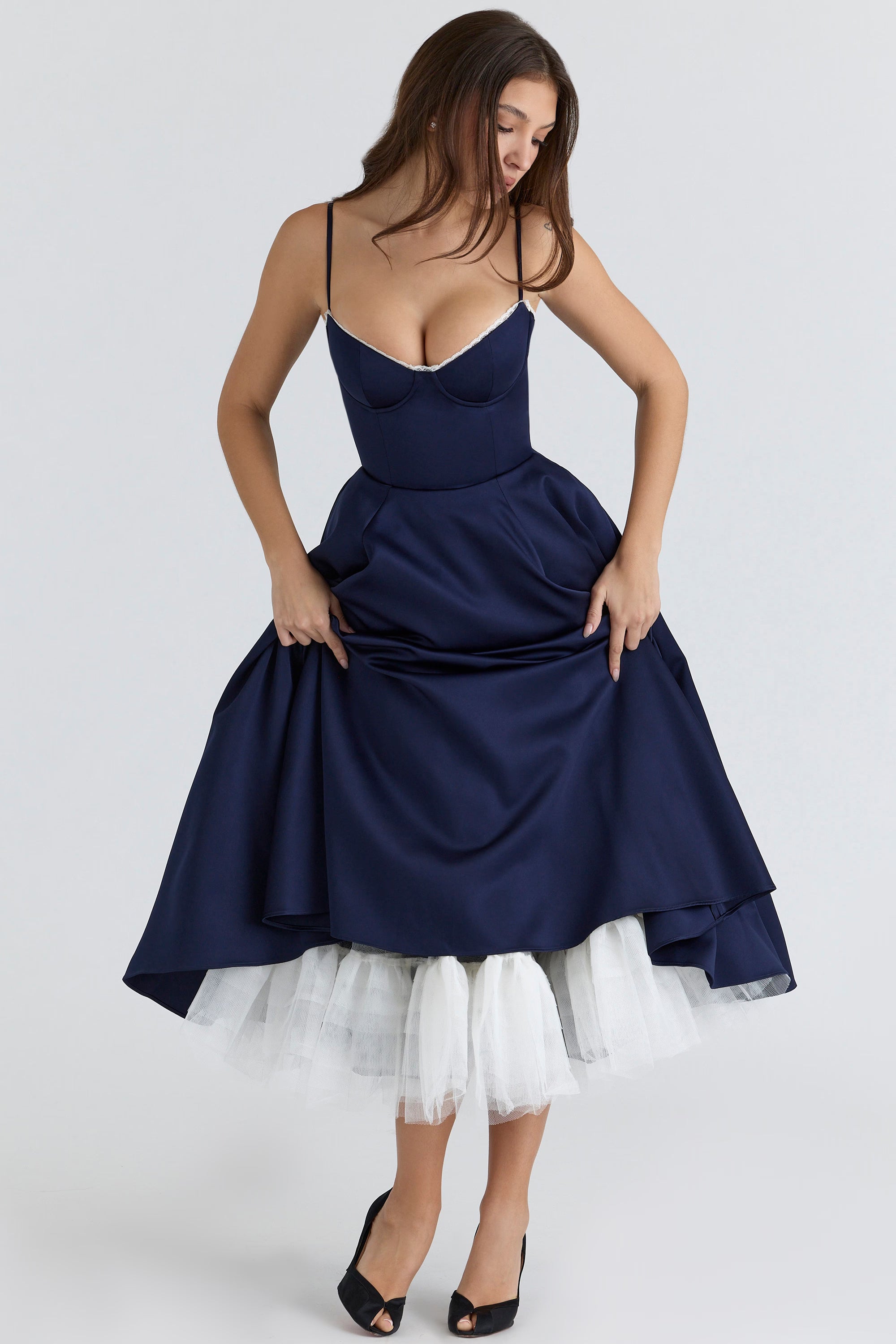 Marivelle Satin Midi Dress