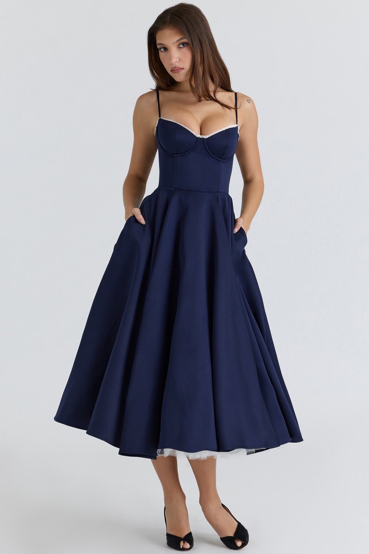 Marivelle Satin Midi Dress
