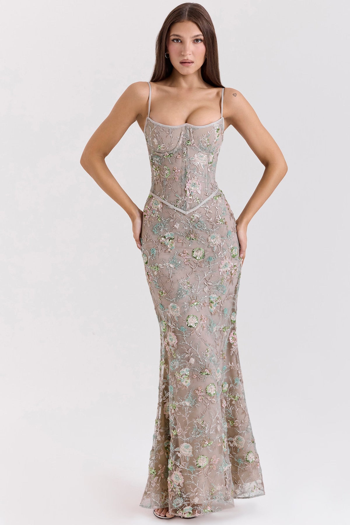 Naïma Embellished Corset Maxi Dress