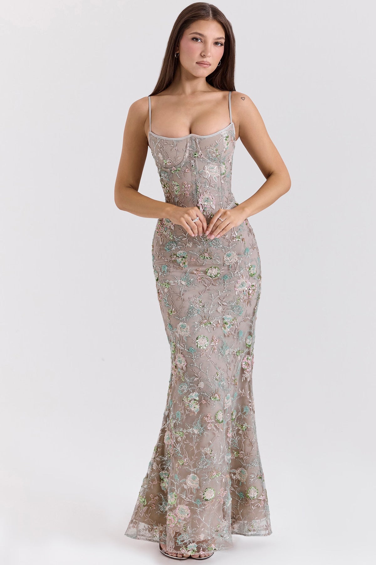 Naïma Embellished Corset Maxi Dress