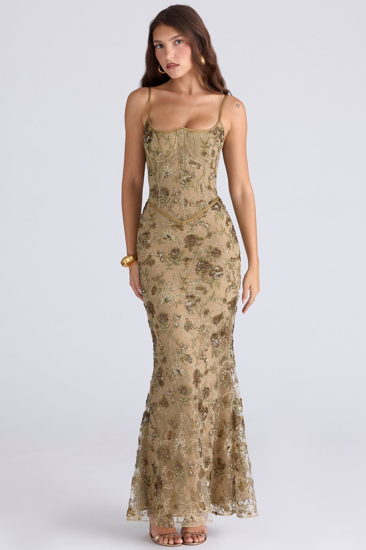 Naïma Embellished Corset Maxi Dress