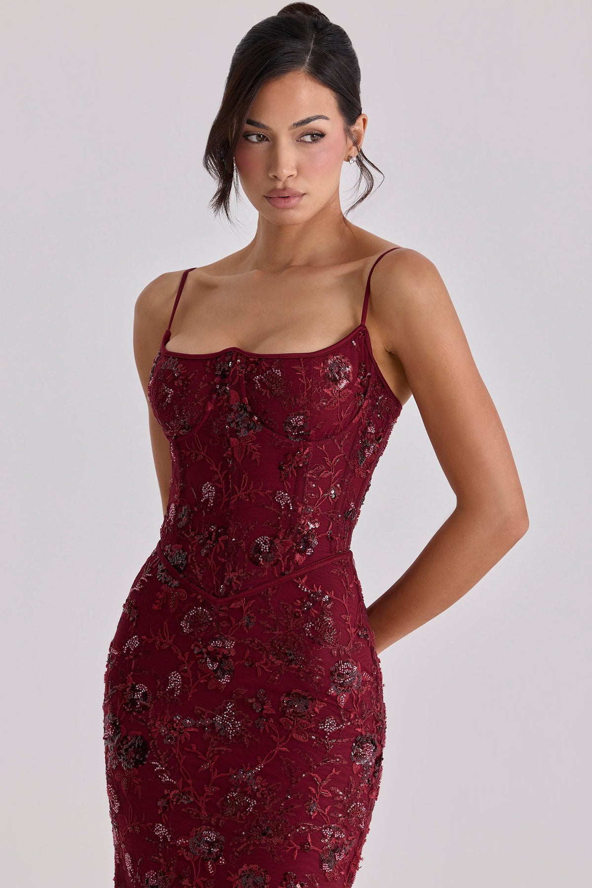 Naïma Embellished Corset Maxi Dress