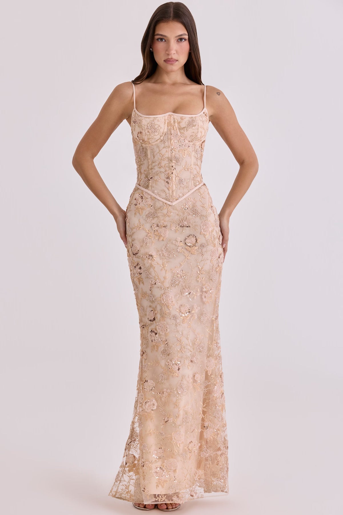 Naïma Embellished Corset Maxi Dress
